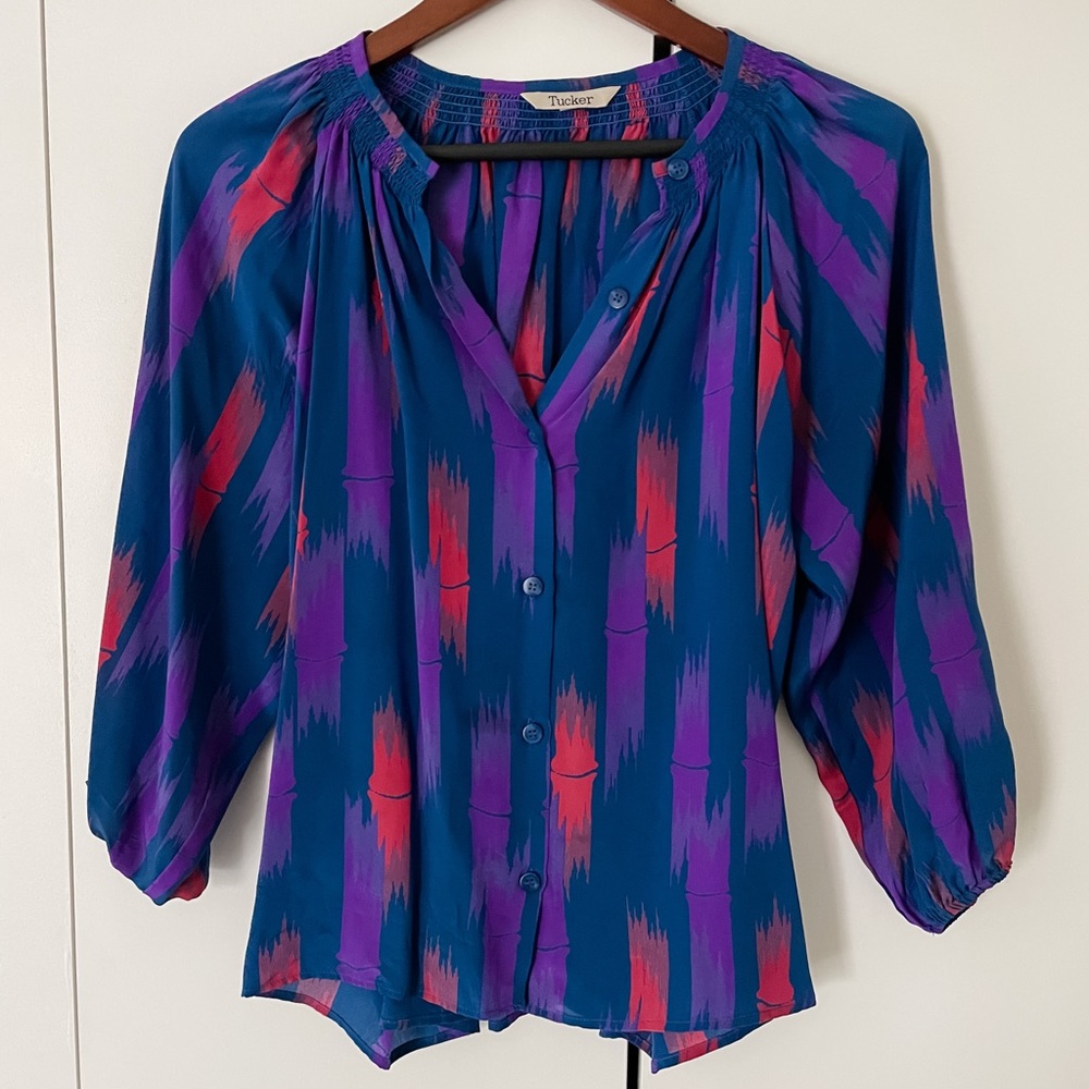 Tucker Classic Silk Blouse Bamboo S